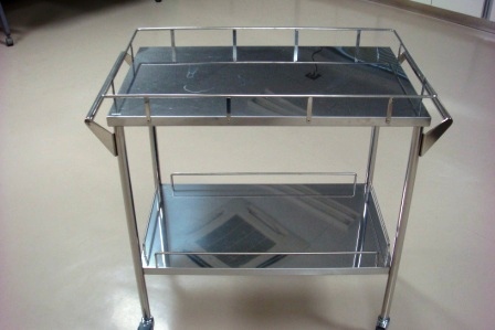 【器具・備品】ワゴン２段（押し手付）